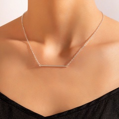 Modeschmuck Silber Wortlegierung Halskette geometrische einfache einlagige Halskette