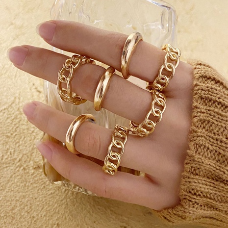 New creative hollow couple index finger joint ring fashion personality punk style chain rings wholesale's discount tags