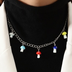 Mushroom Pendant Necklace Fashion Sweater Chain Women's Accessories