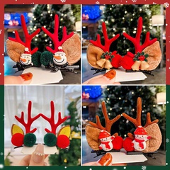 Christmas hair accessories antlers Santa Claus bell hairpins children’s duckbill clips