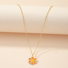 New flower dripping oil necklace simple necklace clavicle chain wholesale