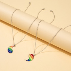 European and American fashion simple rainbow tai chi necklace set decoration