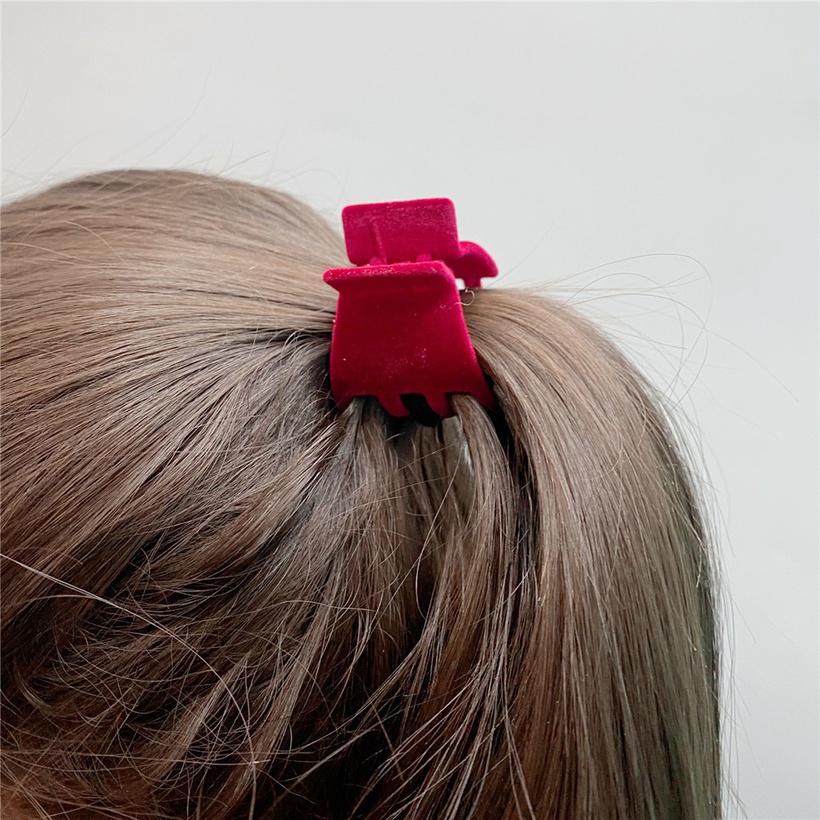 Accessoires Cheveux Barrette Cheveux | Clip Suprieur De Flocage Givr En Alliage Coren Petit Clip Latral De Saisie De Cheveux Rouge - QT46520