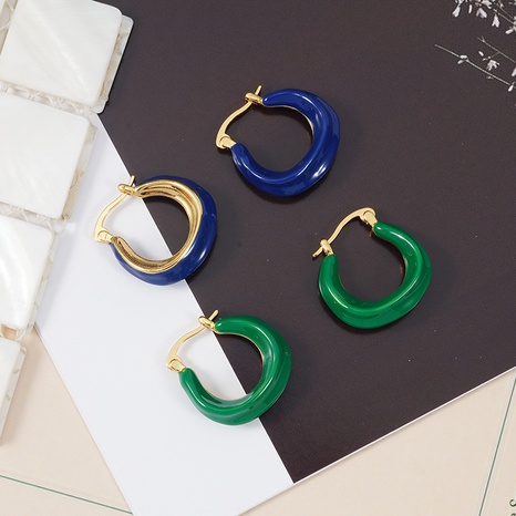 Enamel niche dripping simple temperament personality earrings's discount tags