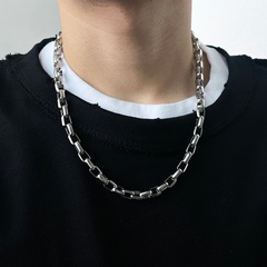 collier de chaîne de clavicule à chaîne épaisse en forme de U simple punk hip-hop en gros