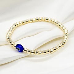 new wholesale acrylic gold beads handmade beaded glass eyes stacking bracelet