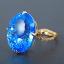 Taubenei Farbe Schatz offener Ring imitiert Schweizer blauen ovalen natrlichen Topas Kupferringpicture7