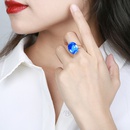 Taubenei Farbe Schatz offener Ring imitiert Schweizer blauen ovalen natrlichen Topas Kupferringpicture9