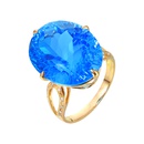 Taubenei Farbe Schatz offener Ring imitiert Schweizer blauen ovalen natrlichen Topas Kupferringpicture10