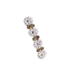 retro daisy metal flower dripping oil rhinestone hairpin side clip hair accessoriespicture11