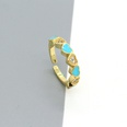 simple color dripping oil zircon peach heart open ring female wholesalepicture14