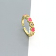 simple color dripping oil zircon peach heart open ring female wholesalepicture15