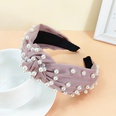 new retro pearl knotted hairband simple widebrimmed hair accessories NHUX560920picture14