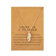kreative Perlenfeder Schlsselbeinkette Retro Briefpapier Karte Schmetterling Elefant Katze Legierung Halskettepicture15