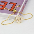 Fashion 26 Letters Bracelet GoldplatedGeometric Circle Zircon Copper Bracelet NHBP561144picture12