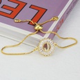 Fashion 26 Letters Bracelet GoldplatedGeometric Circle Zircon Copper Bracelet NHBP561144picture20