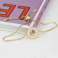 Fashion 26 Letters Bracelet GoldplatedGeometric Circle Zircon Copper Bracelet NHBP561144picture22