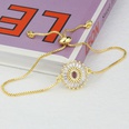 Fashion 26 Letters Bracelet GoldplatedGeometric Circle Zircon Copper Bracelet NHBP561144picture25