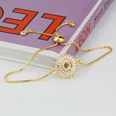Fashion 26 Letters Bracelet GoldplatedGeometric Circle Zircon Copper Bracelet NHBP561144picture27