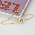 Fashion 26 Letters Bracelet GoldplatedGeometric Circle Zircon Copper Bracelet NHBP561144picture35