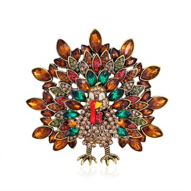 Creative retro peacock brooch fashion full diamond animal broochpicture11