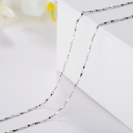 Korean box necklace chain snake bone water wave starry ingot clavicle chain jewelry NHXGS558085's discount tags