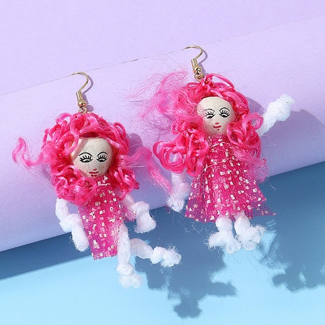 European and American creative puppet doll creative earrings's discount tags