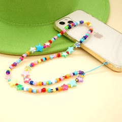 Fashion simple personality European and American mobile phone rope star mobile phone chain female