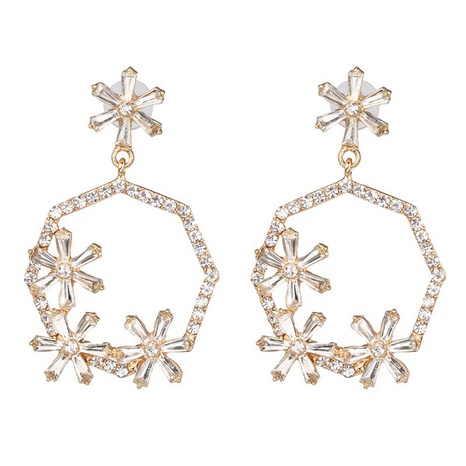 new geometric colorful glass diamond-studded hollow earrings  NHJJ564384's discount tags