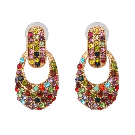 fashion simple alloy diamond-studded earrings  NHJJ564395's discount tags