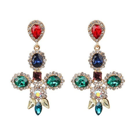 new European and American creative personality cross diamond earrings  NHJJ564401's discount tags