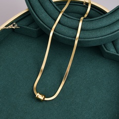 autumn and winter chain titanium steel gold necklace women's light luxury sweater chain