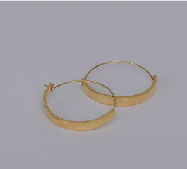 geometric simple splicing ear hoop earrings titanium steel hoop earring