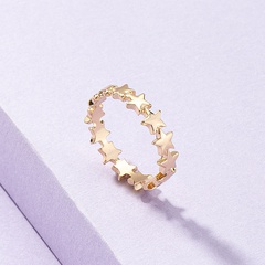 fashion simple gypsophila ring personality niche design star ring female jewelry