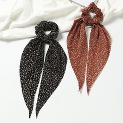 Mode dreifarbiges Haartuch floraler langer Schwalbenschwanz faltet Haargummis