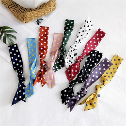 new dot print small silk scarf scarves spring style Korean fashion long scarfpicture7