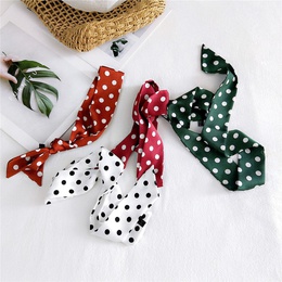 new dot print small silk scarf scarves spring style Korean fashion long scarfpicture8
