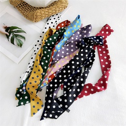 new dot print small silk scarf scarves spring style Korean fashion long scarfpicture10