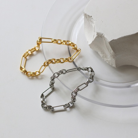 European and American Handmade Chain Titanium Steel Bracelet's discount tags