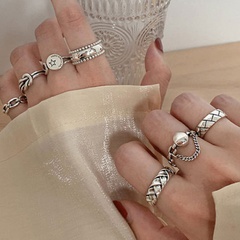 Korean fashion combination index finger ring female trend creative copper ring