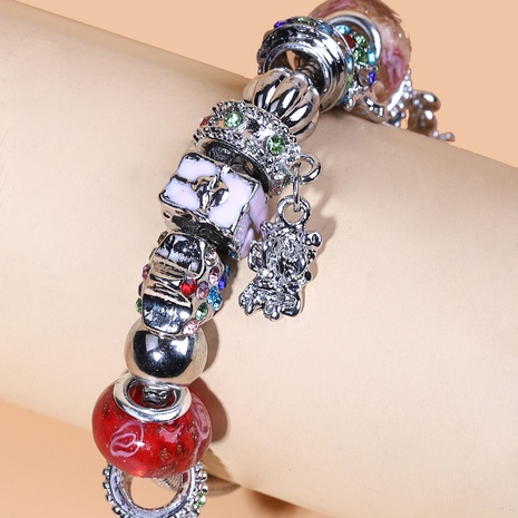 Retro Crystal Beaded Bracelet DIY Handmade Colorful Glass Beaded Bracelet's discount tags