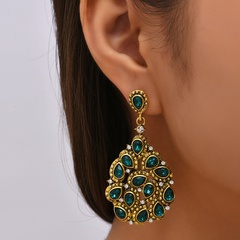 exaggerated luxury full diamond drop-shaped fashion drop earring