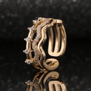 new geometric multilayer ring fashion hand jewelry copperplated gold zircon ringpicture7