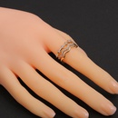 new geometric multilayer ring fashion hand jewelry copperplated gold zircon ringpicture9