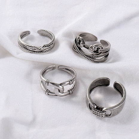 Europe and America ring set retro metal rings set wholesale's discount tags