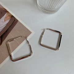 square geometric simple personality exaggerated hoop earring