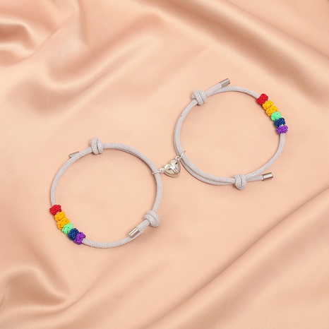 European and American new fashion heart magnet couple bracelet a pair set wholesale's discount tags