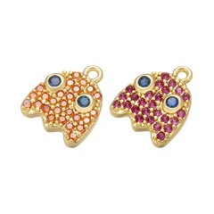 Micro inlaid zircon copper pendant diamond small goldfish necklace pendant jewelry accessory