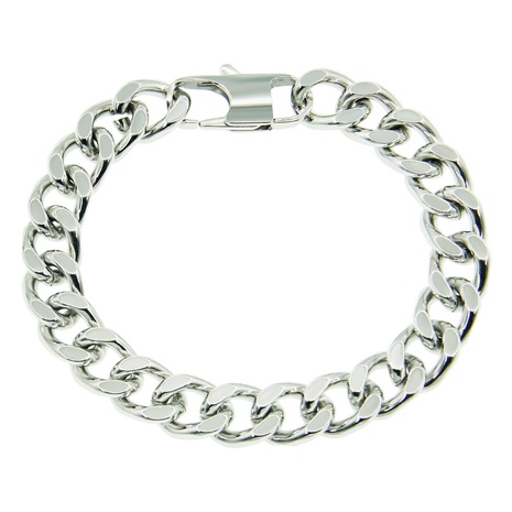 European and American titanium steel Cuban chain bracelet punk bracelet NHSHE565008's discount tags