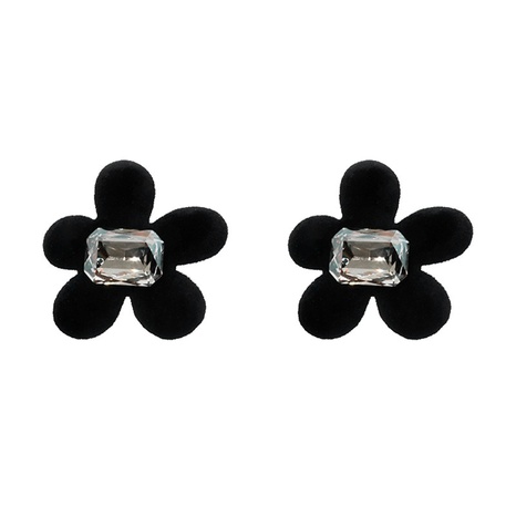 winter velvet blue flower earrings new trendy plush earrings  NHENY565098's discount tags